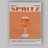Classic Spritz Cocktail Recipe Minimalist Poster Canvas Wall Art Print Decor Picture Ready to Hang