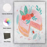 Pink Strawberry Layer Cake Watercolour Dessert Illustration Canvas Wall Art Print Decor Picture Ready to Hang