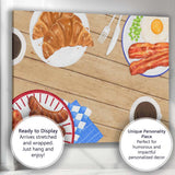 Rustic Full English Breakfast Watercolour Food Illustration Canvas Wall Art Print Decor Picture Ready to Hang