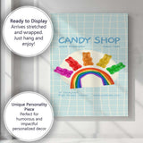 Cute Gummy Bear Rainbow Candy Shop Poster Canvas Wall Art Print Decor Picture Ready to Hang