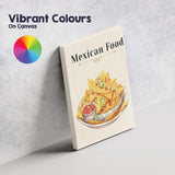 Mexican Nachos Salsa Spicy Street Food Illustration Canvas Wall Art Print Decor Picture Ready to Hang