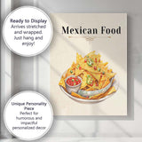 Mexican Nachos Salsa Spicy Street Food Illustration Canvas Wall Art Print Decor Picture Ready to Hang