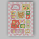 Cute Pastel Kawaii Dessert Food Collage Pattern Canvas Wall Art Print Decor Picture Ready to Hang