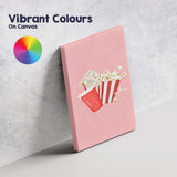 Cinema Popcorn Soft Drink Movie Night Illustration Canvas Wall Art Print Decor Picture Ready to Hang