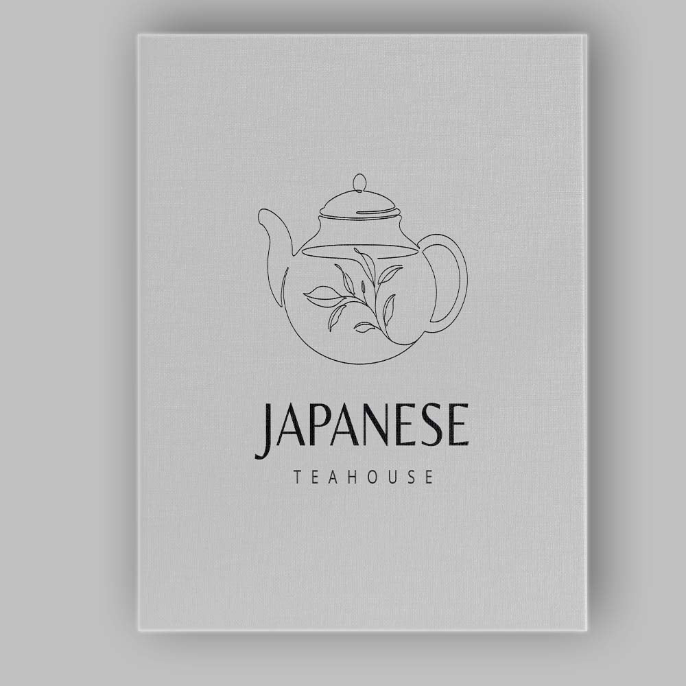 Minimalist Japanese Teapot Botanical Line Art Canvas Wall Art Print Decor Picture Ready to Hang