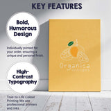 Minimalist Organic Orange Citrus Fruit Line Art Canvas Wall Art Print Decor Picture Ready to Hang