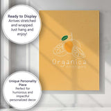 Minimalist Organic Orange Citrus Fruit Line Art Canvas Wall Art Print Decor Picture Ready to Hang