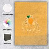 Minimalist Organic Orange Citrus Fruit Line Art Canvas Wall Art Print Decor Picture Ready to Hang