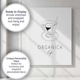 Minimalist Organic Tea Cup Line Art Cafe Illustration Canvas Wall Art Print Decor Picture Ready to Hang