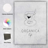 Minimalist Organic Tea Cup Line Art Cafe Illustration Canvas Wall Art Print Decor Picture Ready to Hang