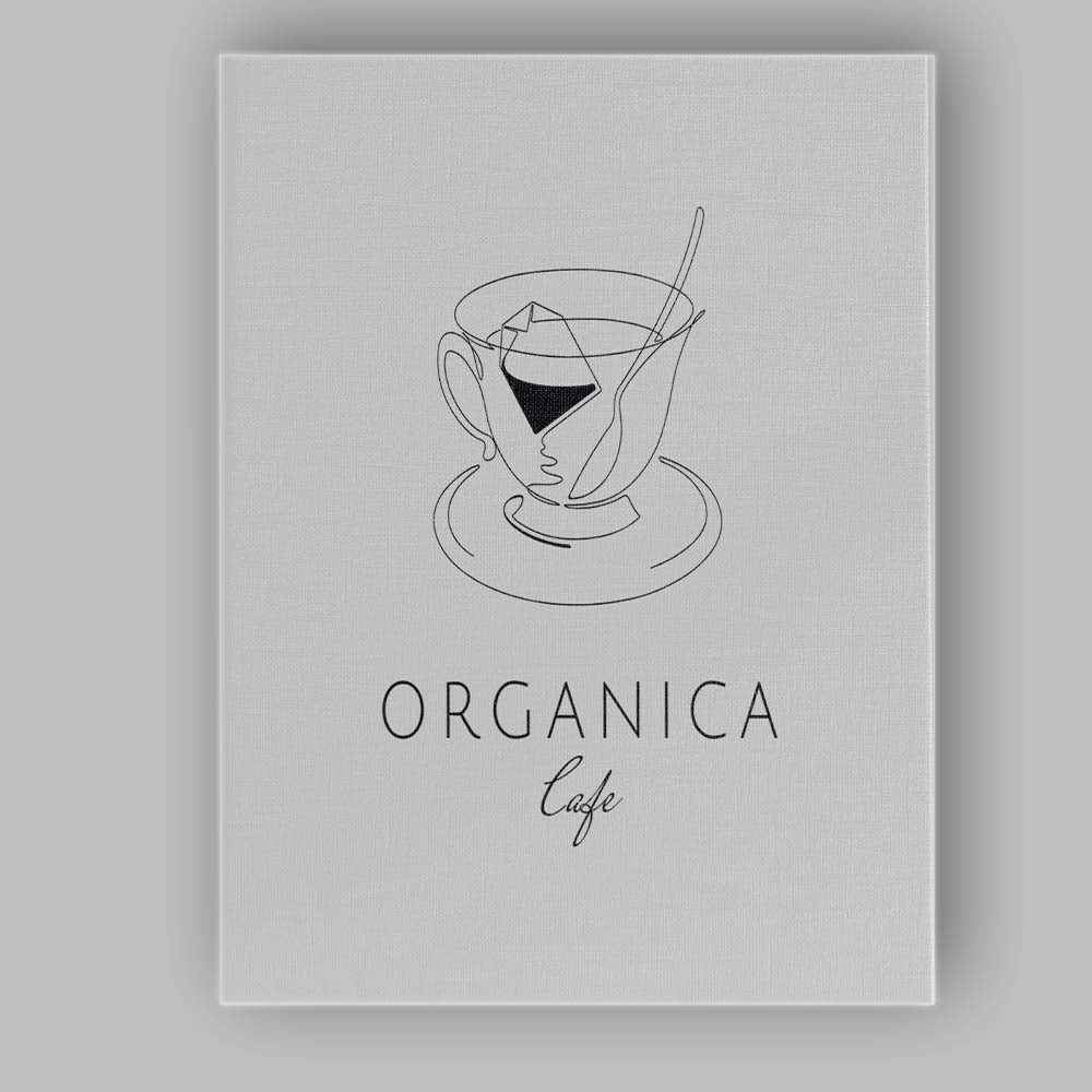 Minimalist Organic Tea Cup Line Art Cafe Illustration Canvas Wall Art Print Decor Picture Ready to Hang