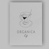 Minimalist Organic Tea Cup Line Art Cafe Illustration Canvas Wall Art Print Decor Picture Ready to Hang