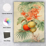 Yellow Lemon Botanical Repeat Pattern Floral Canvas Wall Art Print Decor Picture Ready to Hang