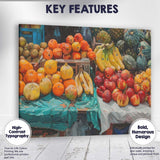 Colourful Fresh Fruit Market Stall Still Life Canvas Wall Art Print Decor Picture Ready to Hang