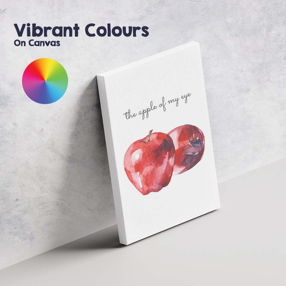 Minimalist Watercolour Apple Quote Kitchen Wall Art Canvas Wall Art Print Decor Picture Ready to Hang