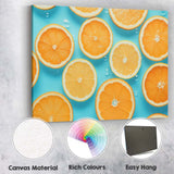 Fresh Orange and Lemon Slice Water Pattern Canvas Wall Art Print Decor Picture Ready to Hang
