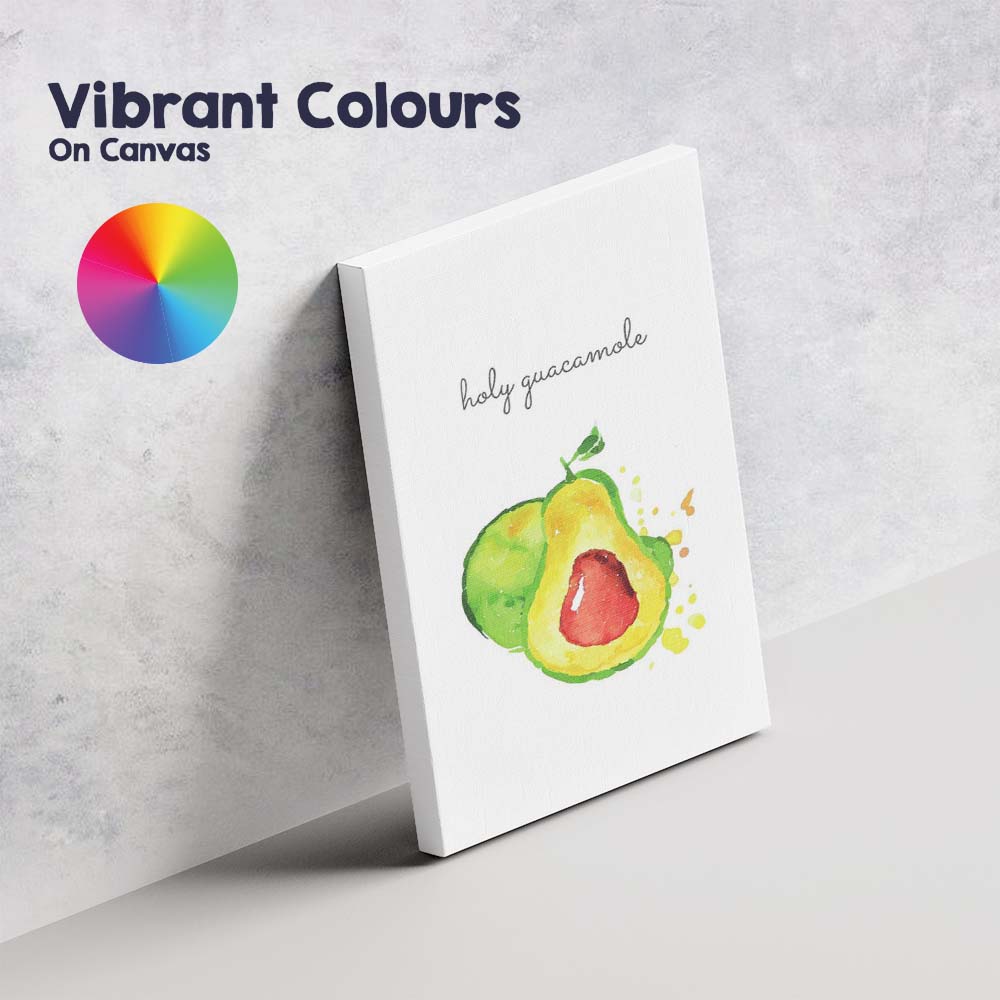 Watercolour Holy Guacamole Avocado Kitchen Quote Canvas Wall Art Print Decor Picture Ready to Hang