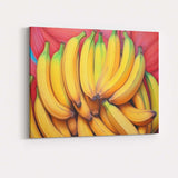 Colourful Ripe Banana Cluster Contemporary Fruit Canvas Wall Art Print Decor Picture Ready to Hang