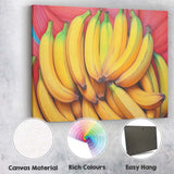 Colourful Ripe Banana Cluster Contemporary Fruit Canvas Wall Art Print Decor Picture Ready to Hang