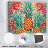 Tropical Pineapple Floral Botanical Pattern Canvas Wall Art Print Decor Picture Ready to Hang