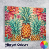 Tropical Pineapple Floral Botanical Pattern Canvas Wall Art Print Decor Picture Ready to Hang