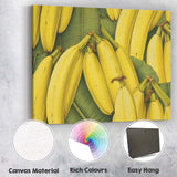 Realistic Banana Bunch Tropical Fruit Pattern Canvas Wall Art Print Decor Picture Ready to Hang