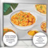 Butter Chicken Curry Indian Food White Background Canvas Wall Art Print Decor Picture Ready to Hang