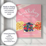 Pink Birthday Breakfast Toast Promotion Poster Canvas Wall Art Print Decor Picture Ready to Hang