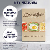 Breakfast Toast Selection Watercolour Menu Illustration Canvas Wall Art Print Decor Picture Ready to Hang