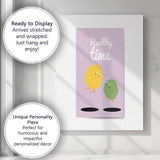 Healthy Time Cute Lemon Lime Character Nursery Illustration Canvas Wall Art Print Decor Picture Ready to Hang