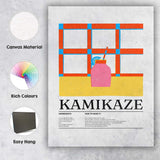 Minimalist Kamikaze Cocktail Recipe Kitchen Bar Poster Canvas Wall Art Print Decor Picture Ready to Hang