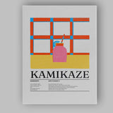 Minimalist Kamikaze Cocktail Recipe Kitchen Bar Poster Canvas Wall Art Print Decor Picture Ready to Hang