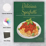 Classic Spaghetti Bolognese Italian Food Restaurant Poster Canvas Wall Art Print Decor Picture Ready to Hang