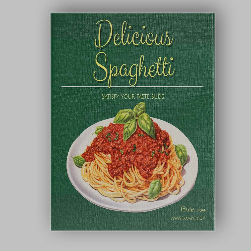 Classic Spaghetti Bolognese Italian Food Restaurant Poster Canvas Wall Art Print Decor Picture Ready to Hang