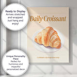 Golden Butter Croissant Bakery Poster Illustration Canvas Wall Art Print Decor Picture Ready to Hang