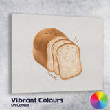 Rustic Sliced Sandwich Bread Watercolour Bakery Illustration Canvas Wall Art Print Decor Picture Ready to Hang