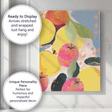 Colourful Citrus and Apple Fruit Abstract Painting Canvas Wall Art Print Decor Picture Ready to Hang