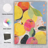 Colourful Citrus and Apple Fruit Abstract Painting Canvas Wall Art Print Decor Picture Ready to Hang