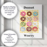 Colourful Donut Collection Sweet Dessert Kitchen Illustration Canvas Wall Art Print Decor Picture Ready to Hang