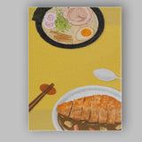 Japanese Ramen and Katsu Curry Watercolour Food Illustration Canvas Wall Art Print Decor Picture Ready to Hang