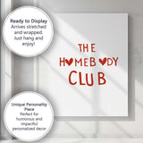 The Homebody Club Minimal Typography Canvas Wall Art Print Decor Picture Ready to Hang