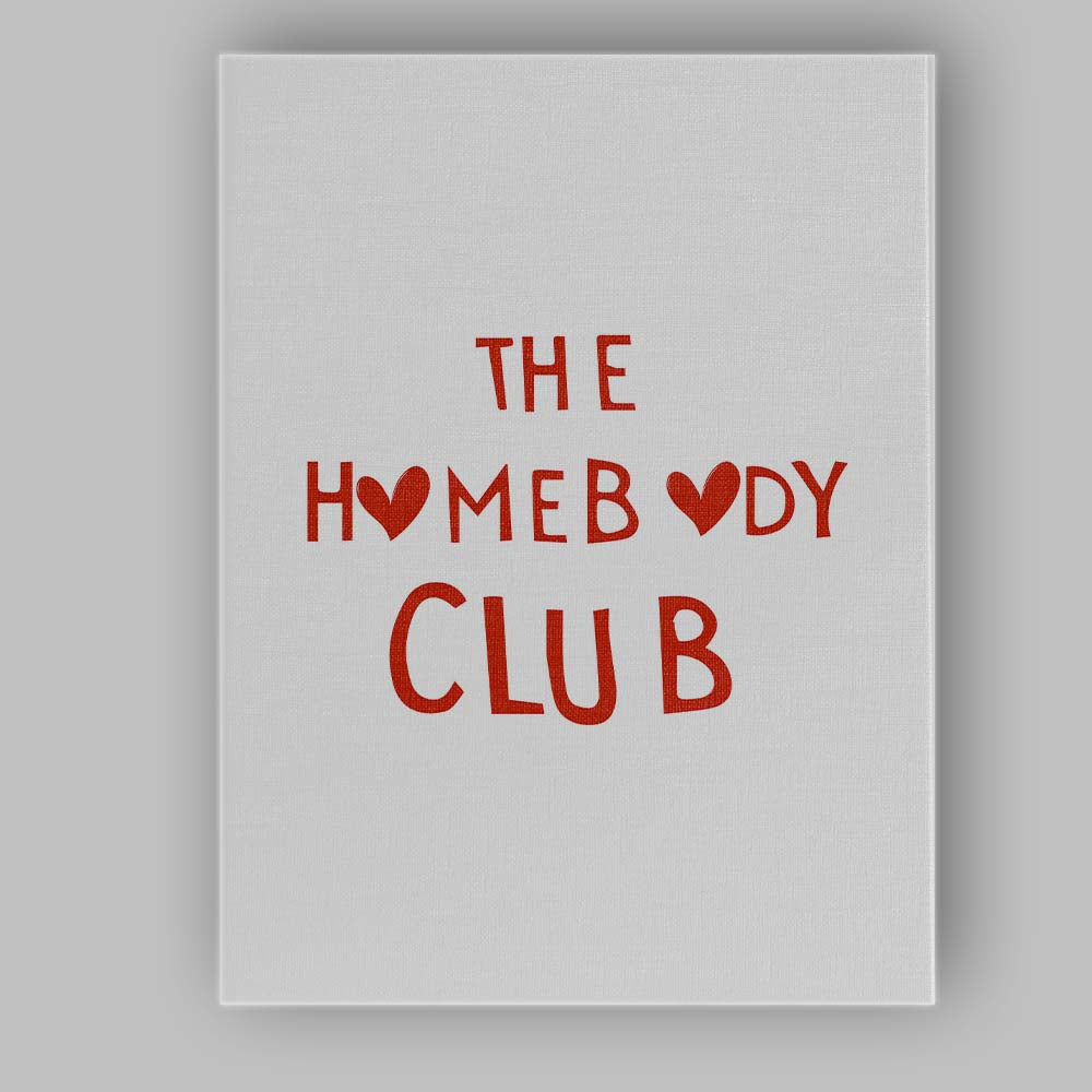 The Homebody Club Minimal Typography Canvas Wall Art Print Decor Picture Ready to Hang