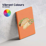 Watercolour Stuffed Pita Wrap Sandwich Fast Food Illustration Canvas Wall Art Print Decor Picture Ready to Hang