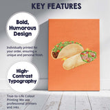 Watercolour Stuffed Pita Wrap Sandwich Fast Food Illustration Canvas Wall Art Print Decor Picture Ready to Hang