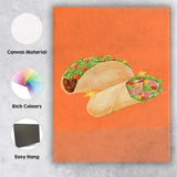 Watercolour Stuffed Pita Wrap Sandwich Fast Food Illustration Canvas Wall Art Print Decor Picture Ready to Hang