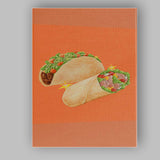 Watercolour Stuffed Pita Wrap Sandwich Fast Food Illustration Canvas Wall Art Print Decor Picture Ready to Hang