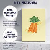 Fresh Organic Carrot Vegetable Minimal Illustration Canvas Wall Art Print Decor Picture Ready to Hang