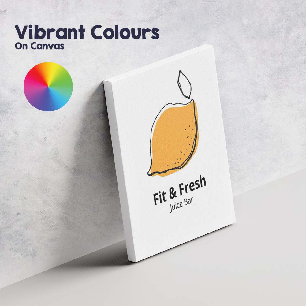 Minimal Hand Drawn Yellow Lemon Fruit Illustration Canvas Wall Art Print Decor Picture Ready to Hang