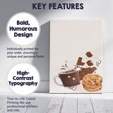 Cosy Hot Chocolate Cookies and Chocolate Treats Illustration Canvas Wall Art Print Decor Picture Ready to Hang