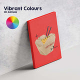Minimal Takeaway Noodle Box Asian Food Illustration Canvas Wall Art Print Decor Picture Ready to Hang